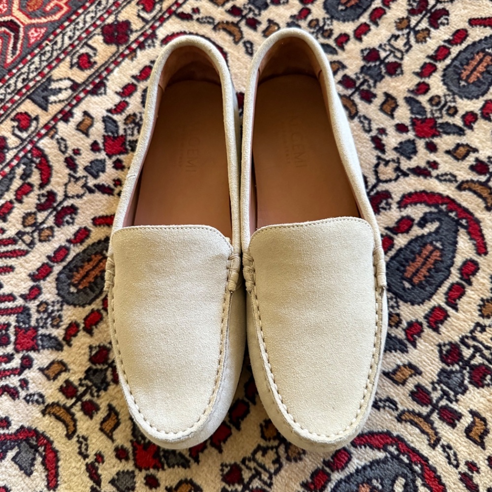 M. Gemi The Felize Suede Latte Tan Moccasins/Loafers - size 38